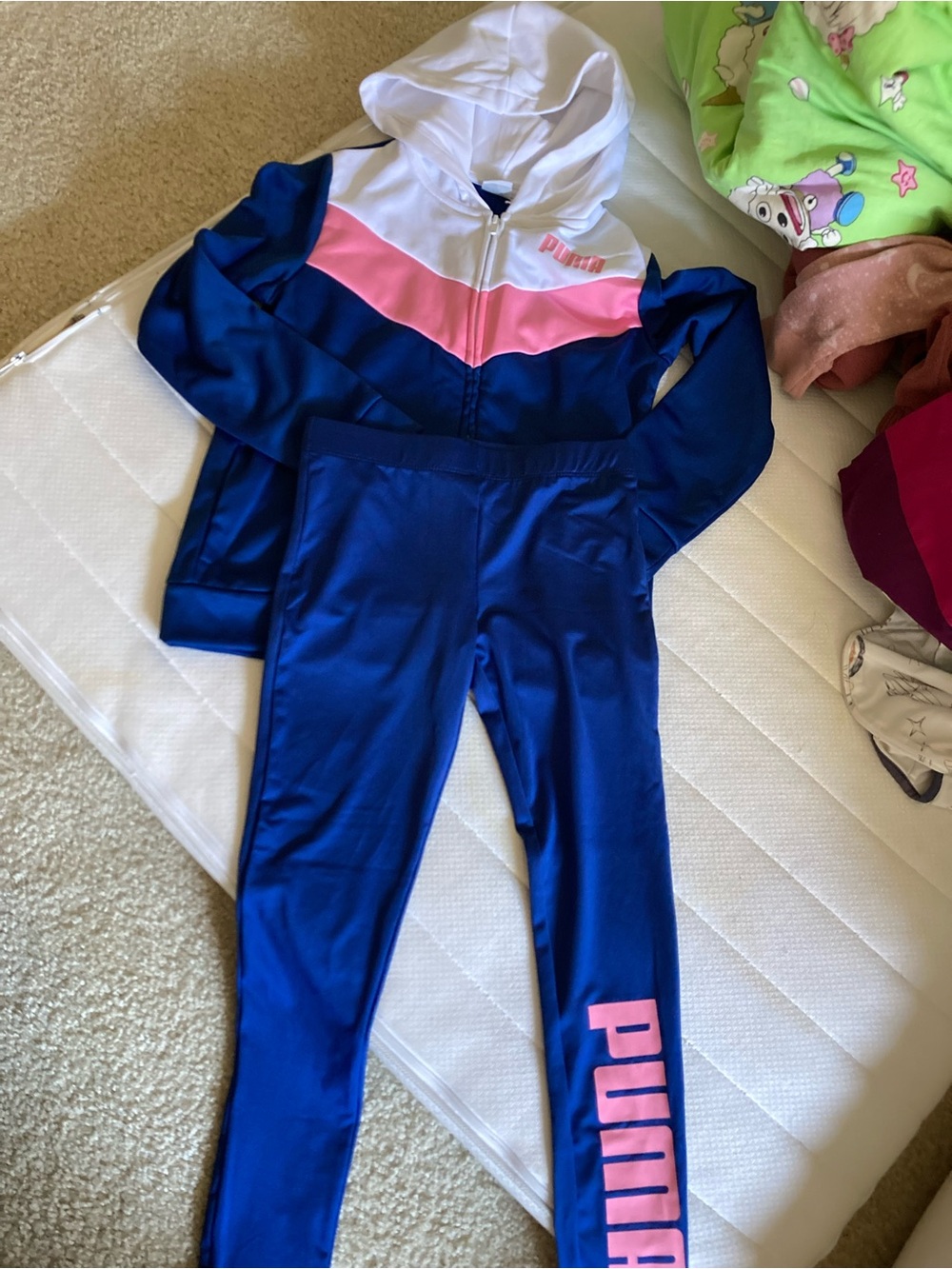 PUMA SE Way 1 Girls Active Leggings Set 2pcs Zip-up Hoodie and Athletic Leggings
